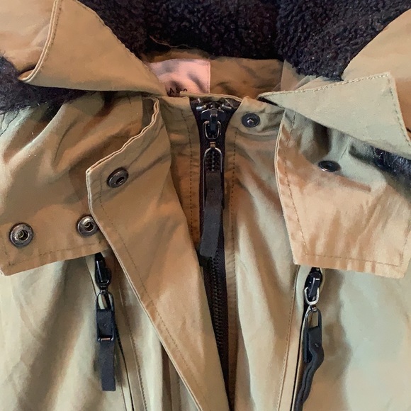 Zara Basic Green Hooded Winter Jacket Women’s Size Small - Picture 7 of 12